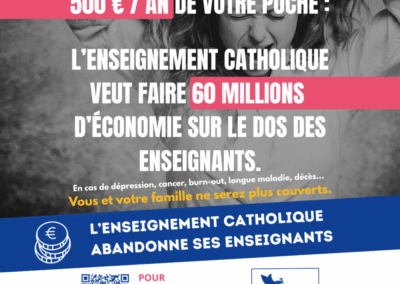 Prévoyance des enseignants, l&rsquo;enseignement catholique nous lâche !
